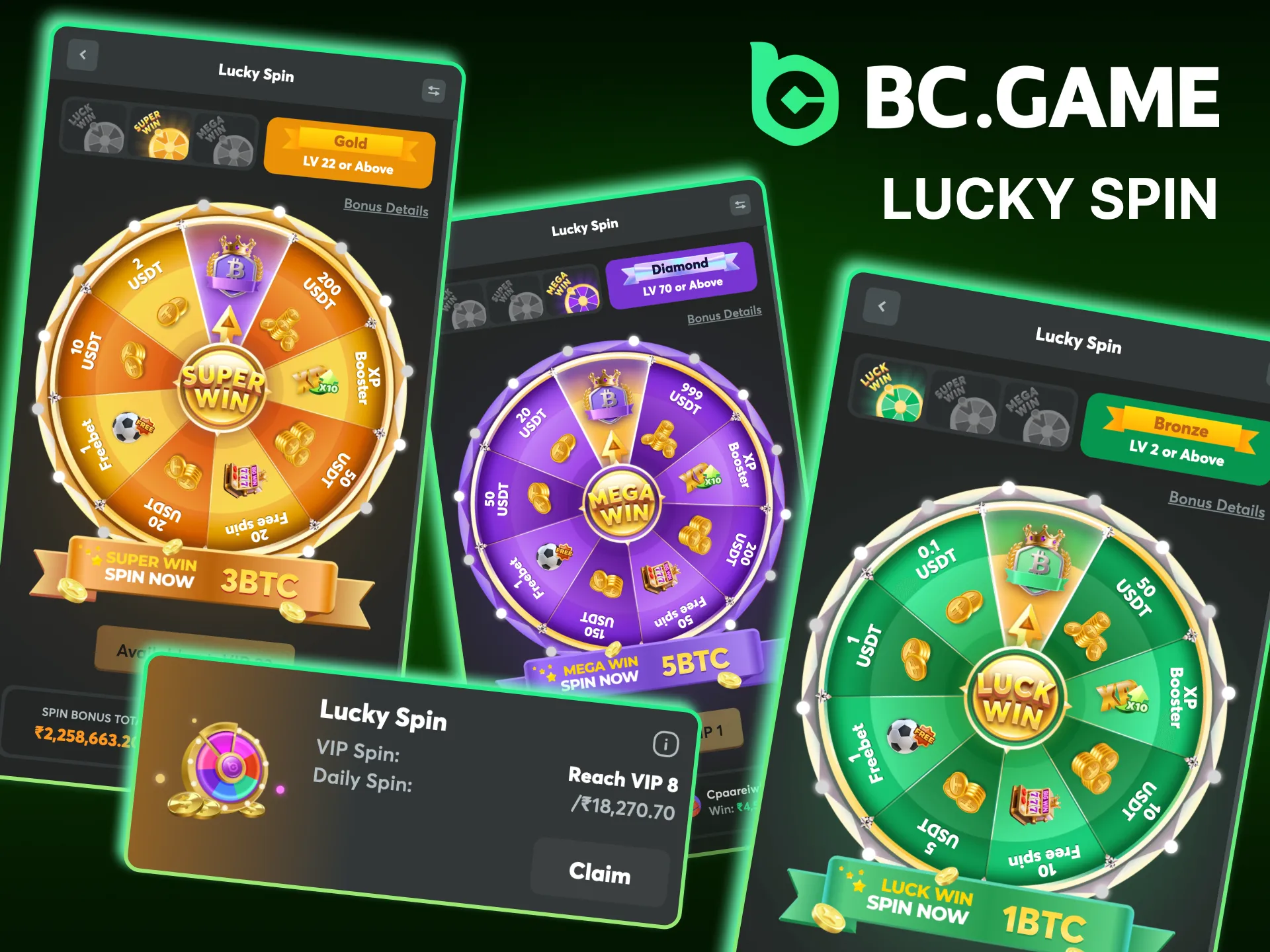 What is the meaning of Lucky Spin BC Game.